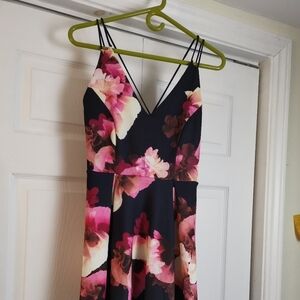 Rose print dress
